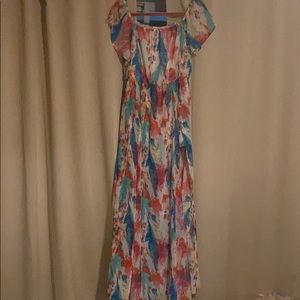 Feather print romper